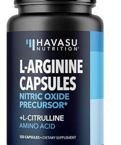 L-Arginine Capsules for Active Males - 120 Count, Non-GMO, 1200mg Blend of L Arginine and L Citrulline - Arginine Supplement for Enhanced Performance - L Arginine 1000mg for...