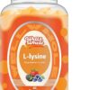 L-Lysine 500mg Gummies - Essential Amino Acid Supplement for Gum, Lip Health* - L-lysine Supplement for Kids and Adults - Vegan, Non GMO, Gluten-Free, 60 Counts