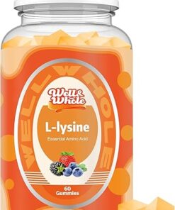 L-Lysine 500mg Gummies - Essential Amino Acid Supplement for Gum, Lip Health* - L-lysine Supplement for Kids and Adults - Vegan, Non GMO, Gluten-Free, 60 Counts