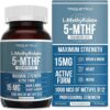 L Methyl Folate 15mg plus Methyl B12 Cofactor - Professional Strength, Active 5-MTHF Form - Supports Mood, Methylation, Cognition – Bioactive forms of Vitamin B9 & B12 (60...