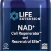 Life Extension NAD+ Cell Regenerator and Resveratrol Elite, NIAGEN nicotinamide riboside, Trans-resveratrol, quercetin, Fisetin, for Longevity, Energy, and oxidative Stress, 30...