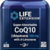 Life Extension Super-Absorbable CoQ10 (Ubiquinone) with d-Limonene – Heart Health, Fight General Fatigue, Better Absorption – Gluten-Free, Non-GMO – 60 Softgels