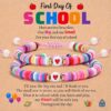 Lifecapido First Day of School Bracelet, First Day of School Gift for Kindergarten Preschool First Second Grade, Colorful Matching Heart Adjustable Bracelets for Mom and...