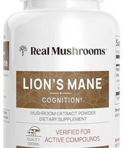 Lions Mane Mushroom Cognition Capsules (120 Capsules) Lions Mane Mushroom Powder Extract Capsules | Brain Supplement, Brain Vitamins, Focus Supplement