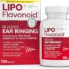 Lipo Flavonoid Plus, Tinnitus Relief For Ringing Ears, OTC Flavonoid Ear Health Vitamins, Bioflavonoids & Vitamin C, 100 Caplets, packaging may vary