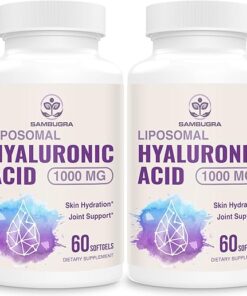 Liposomal Hyaluronic Acid Capsules - Hyaluronic Acid Supplements with 1000mg Hyaluronic Acid, Dietary Supplement Support Skin Hydration and Joint Lubrication, 120 Capsules(Pack...