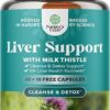 Liver Cleanse Detox & Repair Formula - Herbal Liver Support Supplement with Milk Thistle Turmeric Dandelion Root & Artichoke Extract for Liver Health - Silymarin Milk Thistle...