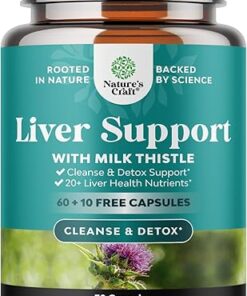 Liver Cleanse Detox & Repair Formula - Herbal Liver Support Supplement with Milk Thistle Turmeric Dandelion Root & Artichoke Extract for Liver Health - Silymarin Milk Thistle...