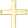 Lucchetta - High Polished 14k Solid Gold Italian Christian Catholic Cross Pendant Charm for Necklaces