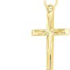 Lucchetta - Small 14k Yellow Gold Christian Catholic Cross Pendant Charm from Italy