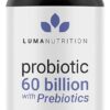 Luma Nutrition Probiotics 60 Billion CFU with Prebiotics - Probiotics for Women - Probiotics for Men - Formulated for Digestive Health - 60 Capsules