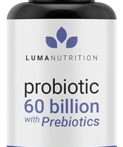 Luma Nutrition Probiotics 60 Billion CFU with Prebiotics - Probiotics for Women - Probiotics for Men - Formulated for Digestive Health - 60 Capsules