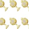 Luomu 6 Sets of Gold Tone First Communion Lapel Pin Gifts Catholic IHS breastpin for Girl Boy Eucharistic Minister