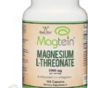 Magnesium L Threonate Capsules (Magtein) – High Absorption Supplement – Bioavailable Form for Sleep and Cognitive Function Support – 2,000 mg – 100 Capsules