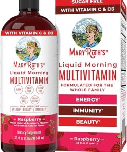 MaryRuth Organics Multivitamin Multimineral for Women Men & Kids | No Added Sugar | Vegan Liquid Vitamins for Adults & Kids | Energy & Beauty Booster | Non-GMO | 32 Fl Oz (Pack...