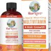 MaryRuth's Liquid Multivitamin + Lustriva® Hair Growth | Biotin 10000mcg | Vitamin D | B Vitamins | Clinically Tested for Thicker Hair, Wrinkles, Fine Lines, Skin Care | Ages...