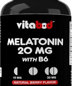 Melatonin 20mg - 240 Fast Dissolve Tablets - Drug Free - Natural Berry Flavor - Vegetarian, Non-GMO, Gluten Free