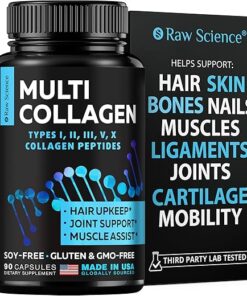 Multi Collagen Pills - Collagen Supplements for Women & Men - Bovine Collagen For Joints, Bone Supplements, Hydrolyzed Collagen - Made In USA, Non-GMO, Gluten Free, 90 Multi...