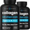 Multi Collagen Pills | Types I,II,III,V,X | Double Hydrolyzed Collagen Peptides Powder Capsules | Healthy Skin, Hair, Nails, Joints | Keto Protein Supplement for Women & Men |...