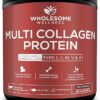 Multi Collagen Protein Powder Hydrolyzed (Type I II III V X) Grass-Fed All-in-One Super Bone Broth + Collagen Peptides - Premium Blend of Grass-Fed Beef, Chicken, Wild Fish,...