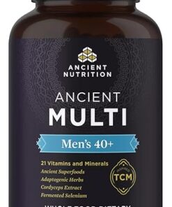 Multivitamin for Men by Ancient Nutrition, Ancient Multi Men's 40+ Once Daily Vitamin Supplement 90 ct, Vitamin A, Vitamin B and Vitamin K2, Supports Immune System, Paleo and...