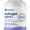 NativePath Collagen Care+, 5 Vitamin Blend with Hyaluronic Acid and Boron That Supports Collagen for Men and Women, 60 Capsules