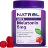 Natrol 5mg Melatonin Gummies, Sleep Support for Adults, Melatonin Supplements for Sleeping, 90 Strawberry-Flavored Gummies, 45 Day Supply