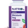 Natrol Melatonin 1mg, Strawberry-Flavored Dietary Supplement for Restful Sleep, 200 Fast-Dissolve Tablets, 200 Day Supply