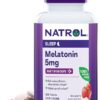 Natrol Sleep Melatonin 5mg Fast Dissolve Tablets, Nighttime Sleep Aid for Adults, 200 Strawberry-Flavored Melatonin Tablets, 200 Day Supply