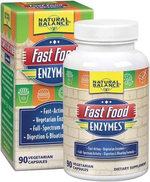 Natural Balance Fast Food Enzymes, 90-Capsules