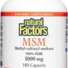 Natural Factors, MSM, Supports Healthy Joints, Hair, Skin and Nails, 180 Capsules