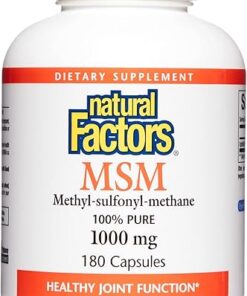 Natural Factors, MSM, Supports Healthy Joints, Hair, Skin and Nails, 180 Capsules