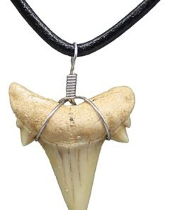 Natural Shark Tooth Necklace for Boys, Genuine Fossil Shark Teeth Jewelry for Men, Cool Beach Necklaces for Teen Girls, Beachy Surfer Necklace for Women