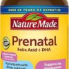 Nature Made Prenatal with Folic Acid + DHA, Prenatal Vitamin and Mineral Supplement for Daily Nutritional Support, 110 Softgels, 110 Day Supply