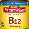 Nature Made Vitamin B12 1000 mcg, Easy to Take Sublingual B12 for Energy Metabolism Support, 150 Sugar Free Fast Dissolve Tablets, 150 Day Supply