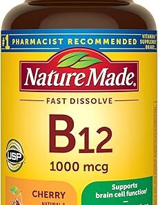 Nature Made Vitamin B12 1000 mcg, Easy to Take Sublingual B12 for Energy Metabolism Support, 150 Sugar Free Fast Dissolve Tablets, 150 Day Supply