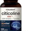 NatureBell Citicoline Supplements, CDP Choline, Citicoline 500mg Plus Tyrosine 50mg Per Serving, Optimized Dosage, 120 Capsules, 2 in 1 Formula, Dual Action Brain Supplement,...