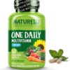 NATURELO One Daily Multivitamin for Men - with Vitamins & Minerals + Organic Whole Foods - Supplement to Boost Energy, General Health - Non-GMO - 60 Capsules - 2 Month Supply