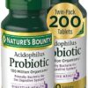 Nature's Bounty Acidophilus Probiotic, Daily Probiotic Supplement, Supports Digestive Health, Twin Pack, 100 Count (Pack of 2)