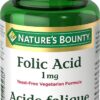 Nature's Bounty Folic Acid 1 mg 150 Tablets (Packaging May Vary)