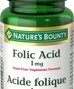 Nature's Bounty Folic Acid 1 mg 150 Tablets (Packaging May Vary)