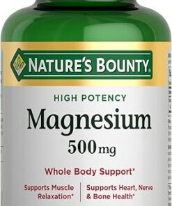 Nature's Bounty Magnesium, Bone and Muscle Health, Whole Body Support, Tablets, 500 Mg, 200 Ct