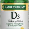 Nature's Bounty Vitamin D3, Immune Support, 125 mcg (5000iu), Rapid Release Softgels, 240 Ct