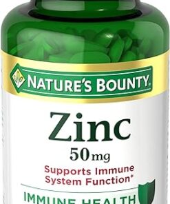 Nature's Bounty Zinc 50mg, Immune Support & Antioxidant Supplement, Promotes Skin Health 250 Caplets