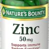 Nature's Bounty Zinc, Supports Immune System Function, Dietary Supplement, 50 mg, Caplets, 100 Ct