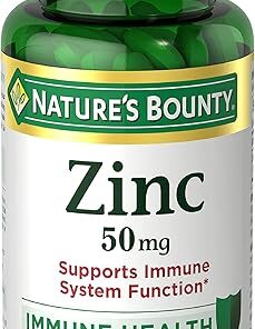 Nature's Bounty Zinc, Supports Immune System Function, Dietary Supplement, 50 mg, Caplets, 100 Ct