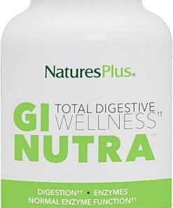 Natures Plus GI Natural Total Digestive Wellness - 90 Bi-Layered Tablets, Pack of 3 - with L-Glutamine, Probiotics, Prebiotics & Enzymes - Gluten Free - 90 Total Servings