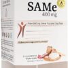 Nature's Trove SAM-e 400mg 30 Enteric Coated Caplets. Vegan, Kosher, Non-GMO, Soy Free, Gluten Free - Mood and Joint Support - Cold Form Blister Packed.