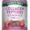 Nature's Truth Collagen Gummies for Women | 60 Count Type 1 and 3 | Strawberry Flavor | Non-GMO, Gluten Free Collagen Peptide Supplement