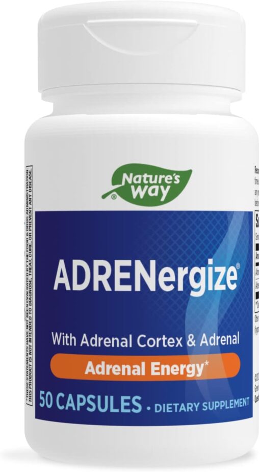 Nature's Way ADRENergize with Adrenal Cortex & Whole Adrenal, Energy Support*, 50 Capsules